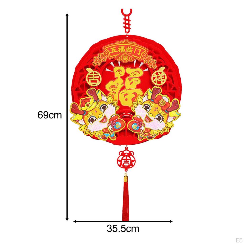 Chinese Year Hanging Decoration Charm Tassel Ornament Lunar Pendant Fu Character