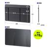 Sanwa Direct Laptop Gadget Pocket PC Adhesive Storage for and Pouch, Mouse, Cables, Accessories, 1pc, 200-INPK1BK