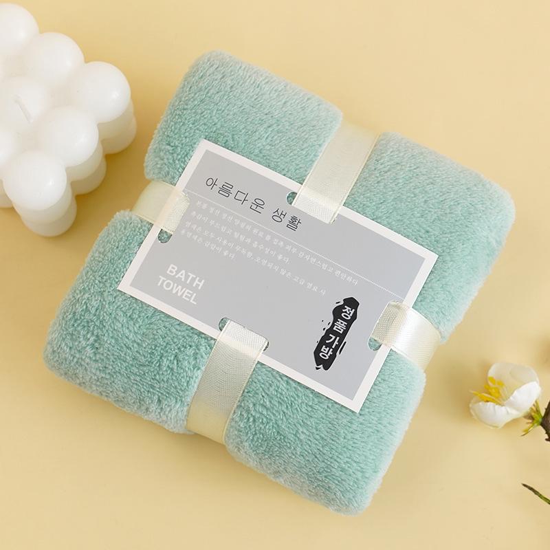 Creative Coral Fleece Warp Knitted Towel - Absorbent Wedding Celebration Souvenir Gift