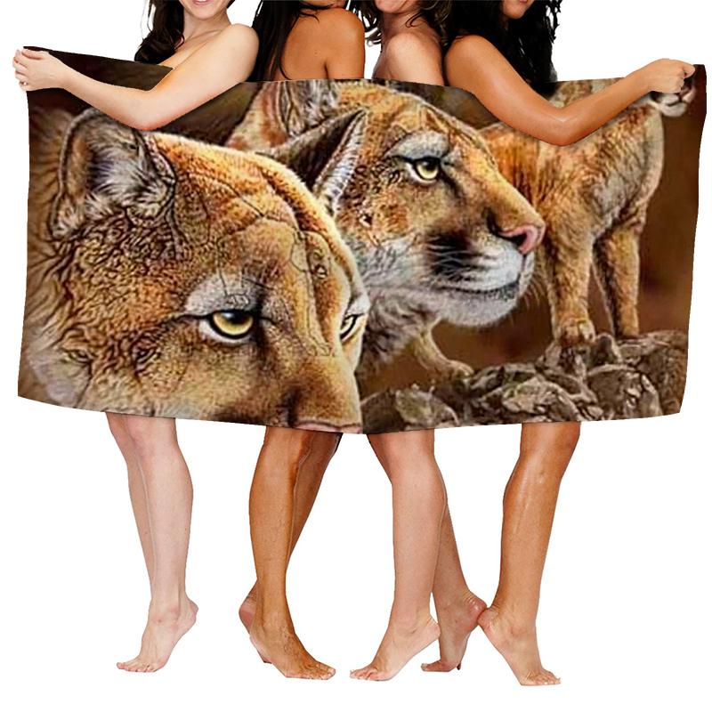 Home bath towels for the body towels bathroom quick drying microfiber beach towel Oil painting style man large sports towel