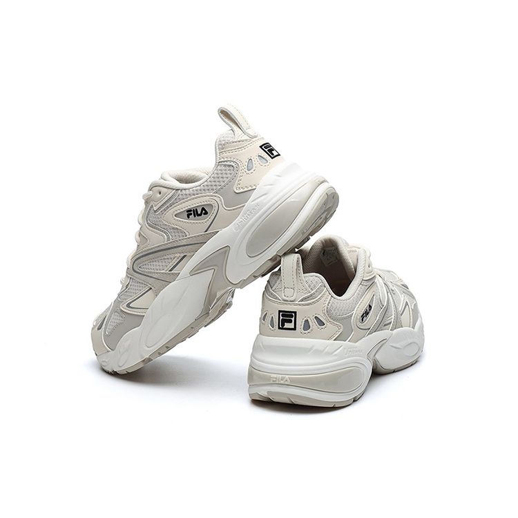 FILA Heritage Running Retro Mesh Synthetic Leather Low Top Casual Running Shoes Women sneaker Off-White F12W141122FWR