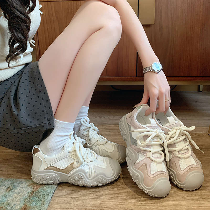 Ugly cute niche sports shoes women's shoes new spring and summer mesh student mountaineering casual running shoes