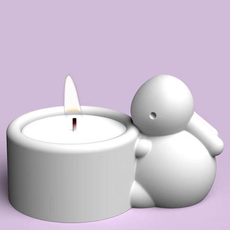 Cartoon  Candlestick Silicone Mold Candle Holder Mold  Table Ornament Tool Plaster Making Supplies stick