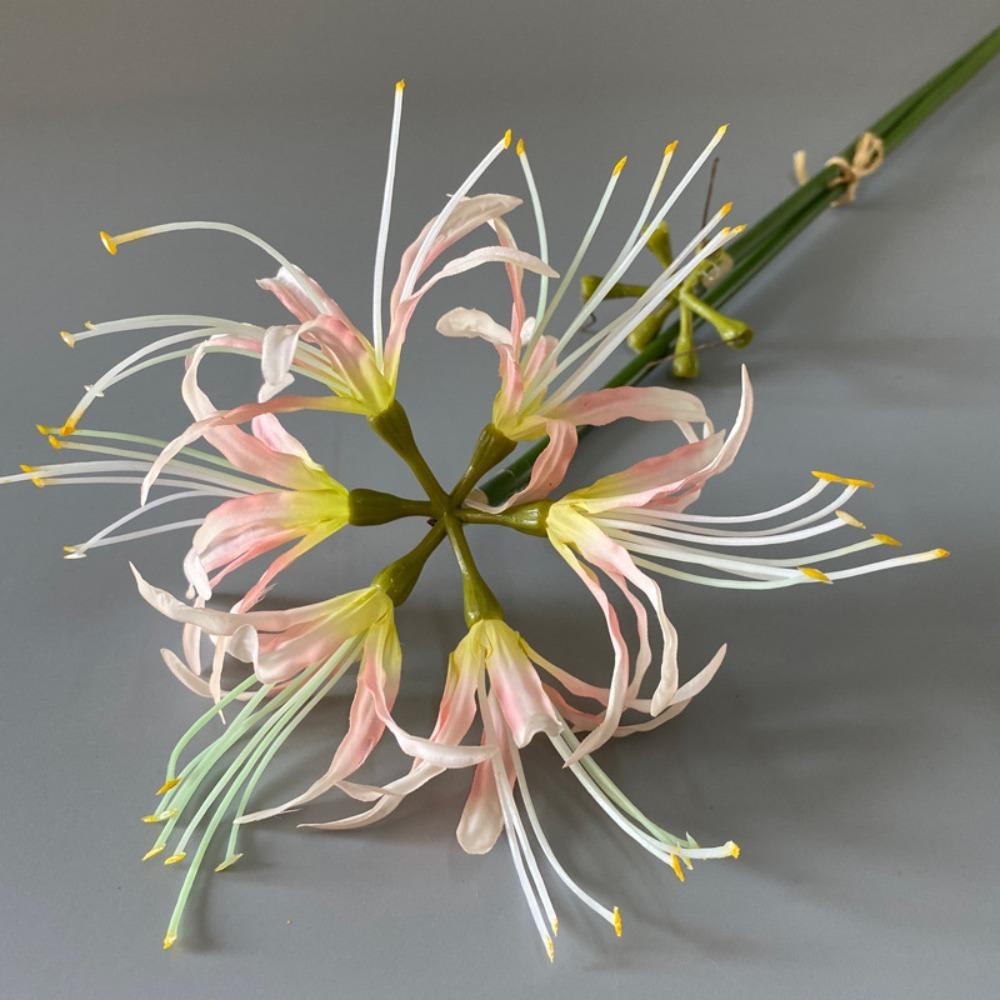 Silk Material Artificial Higanbana Flower 60cm Length Handmade Craft Plastic Silk Flower Plastic Fake Flower Home Decoration