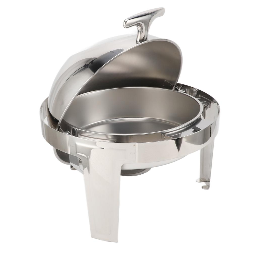 Chafing Dish Buffet Set Stainless Steel Buffet Chafer 6L Buffet Catering Food Warmer Alcohol Heating Visible Glass Lid