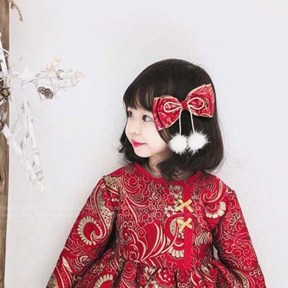 Hair Accessories Bowknot Bow Hair Hoop Chinese New Year Hairpins Kids Chinese Hair Clips Hair Rope