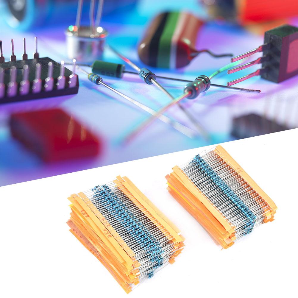 2600Pcs Metal Film Resistors Assortment Kits Set Durable Electronic Components 1 Ohm  3M Ohm