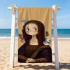 Oil painting  L-Leonardo D-Da Vinci M-Mona Lisa Towel Drying Bath Towel Applicable To Light Swimming Camping Yoga Beach Out