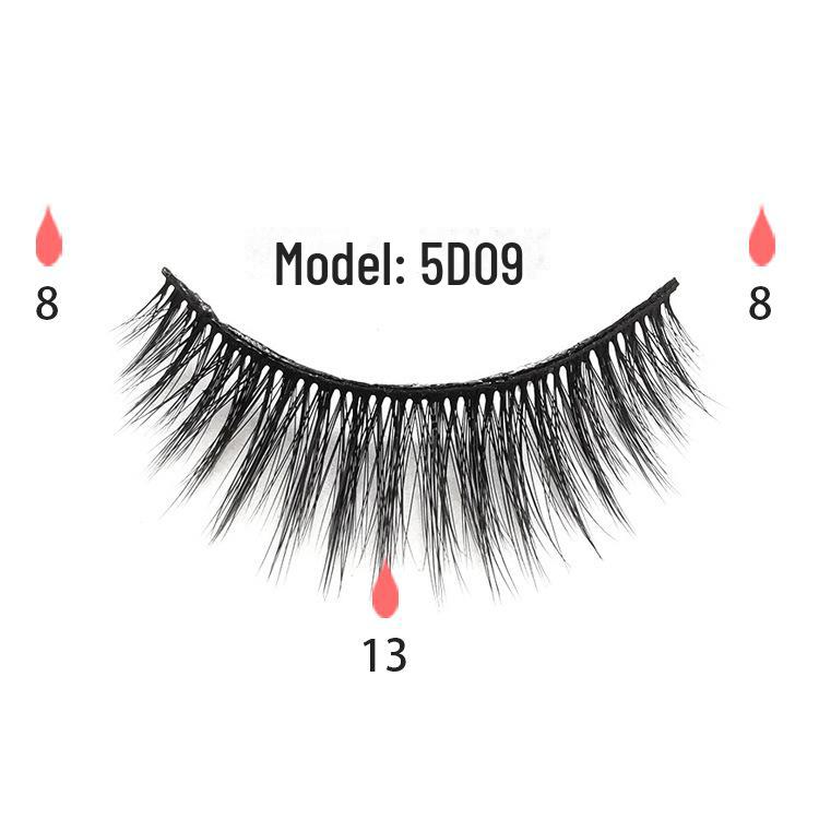 Cross-Border Magnetic Eyeliner Set: 3 Pairs of False Lashes with Adhesive-Free Magnetic Glue