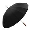Umbrella 16-bone straight wooden handle retro men's business semi-automatic umbrella reinforced and enlarged double wind-resistant long-handled