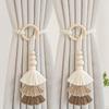 Elegante geflochtene Seil Quaste Gardinen Raffhalter - Set of 2
