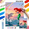Digital Oil Painting Diy Oil Painting Mermaid Dolphin Rainbow Hand Painting Living Room Bedroom Decoration Painting