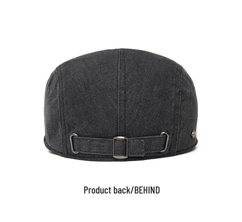 Washable Unisex Spring/Autumn Smooth Beret - British Retro Newsboy Cap