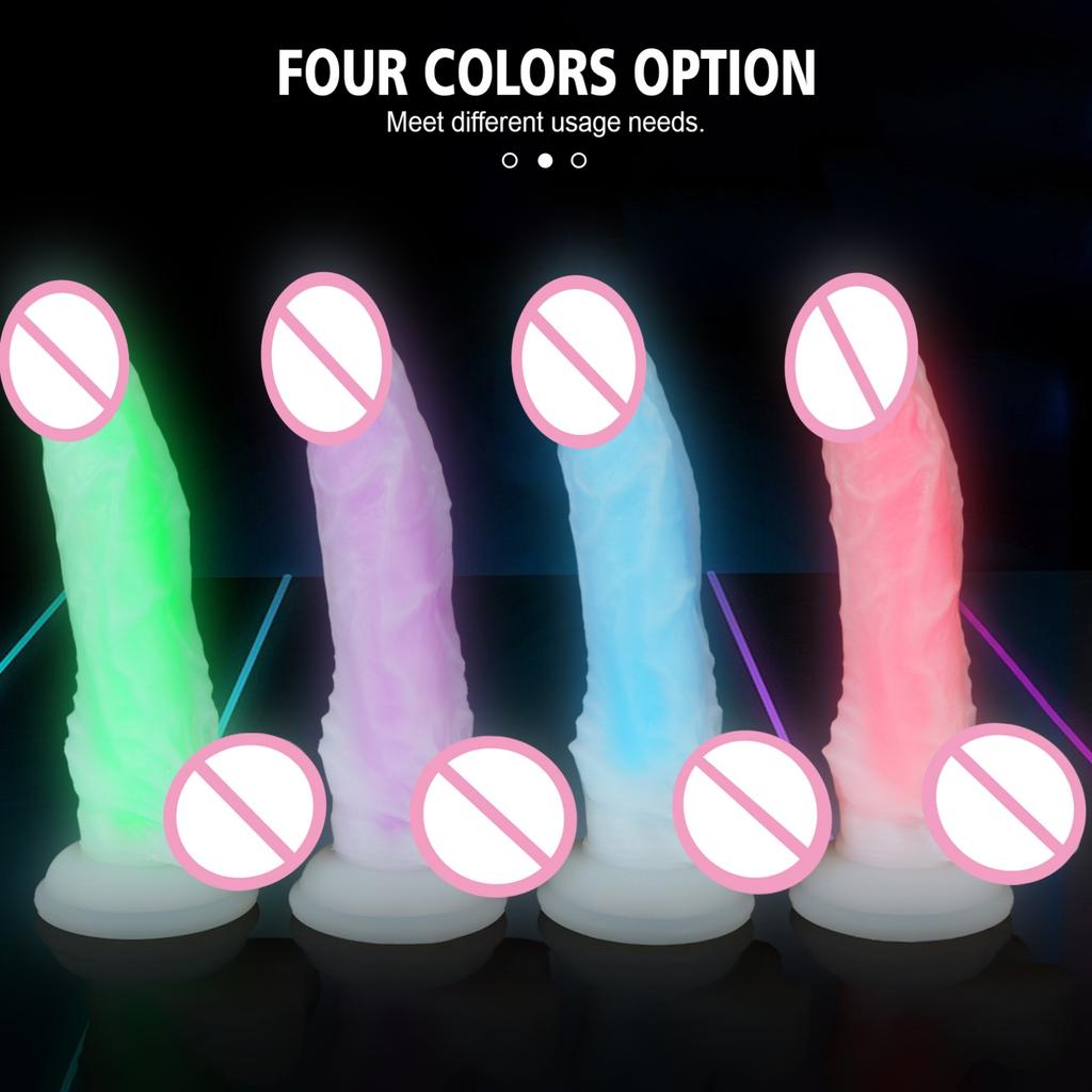 New Four Different Colored Dildos Soft Silicone Anal Plug Strong Suction Cup Base Adult Sex Toys G-Spot Vagina Massages Man Women 18+ Waterproof Toys