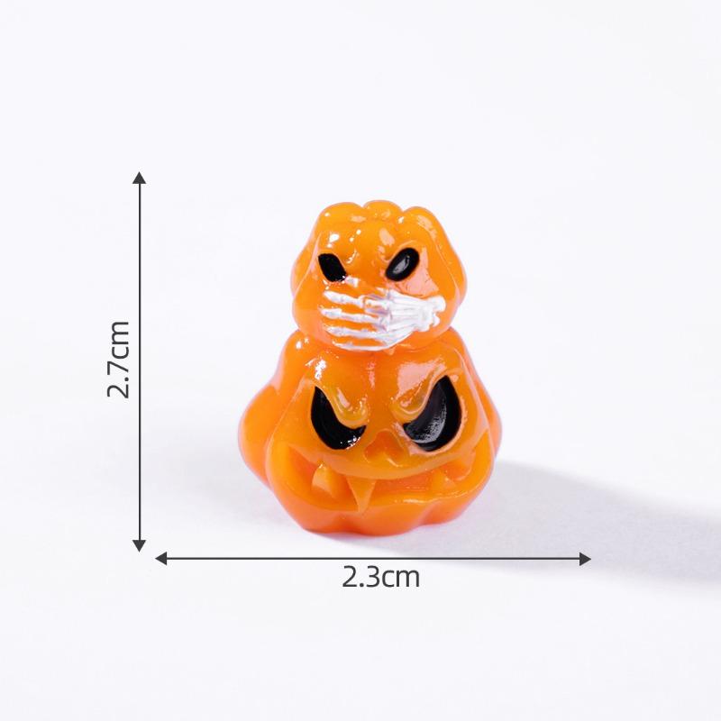 Micro-landscape Halloween Pumpkin Ghost Figurine Decorative Accessories Mini Desktop Ornaments