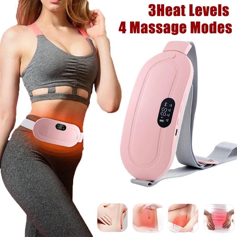 Women Smart Warm Palace Belt Relieve Period Cramp Pain Menstrual Heating Pad Vibration Massage Abdominal Relieve Menstrual Pain