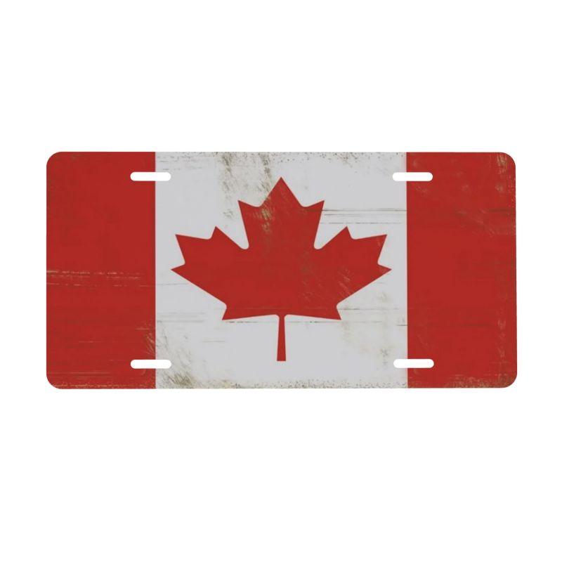 

Canada Maple Leaf Aluminum License Plate, Retro Wall Decor for Home Exterior, Garage Display, Outdoor Decorative Spaces 15x30cm(5.9x7.8inch)