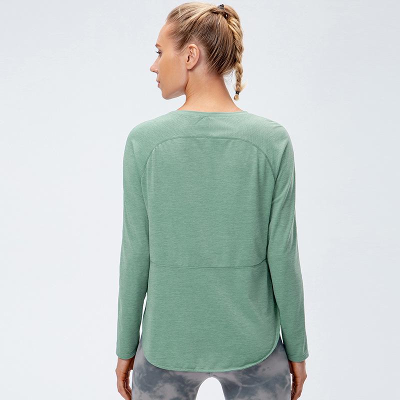 Women's Slimming Long Sleeve Quick-Dry Yoga Shirt for Running & Training