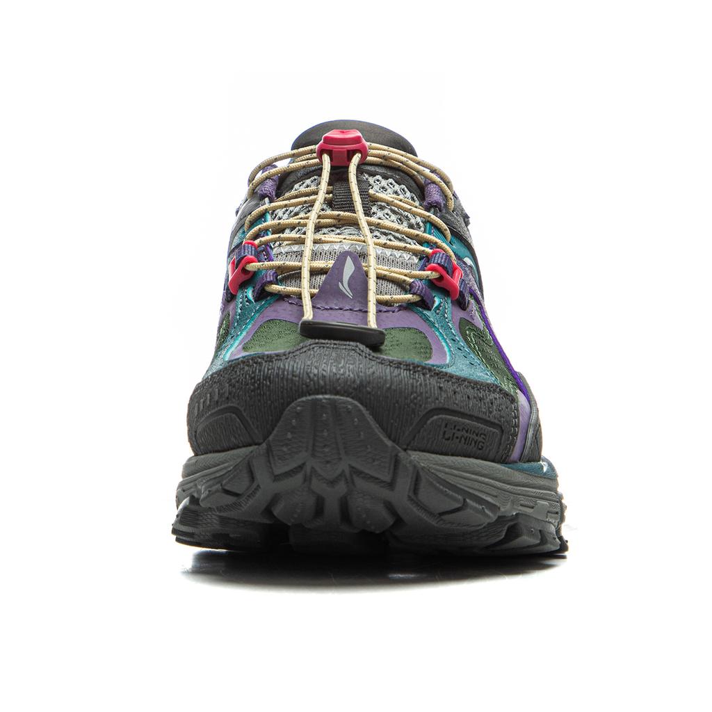 New LiNing Support 2.0 Trail V2 Slip Resistant Abrasion Resistant Low Top Running Shoes Women's Gray Blue ARXU024-2