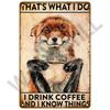 Vintage Coffee Metal Sign | Retro Tin Wall Art | Kitchen/Bar/Cafe Decor