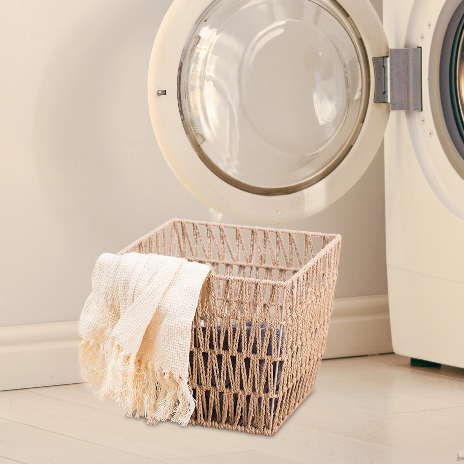 

Корзина для одежды, ящик для хранения закусок, ящик для игрушек, портативные корзины с бумажной веревкой Style A