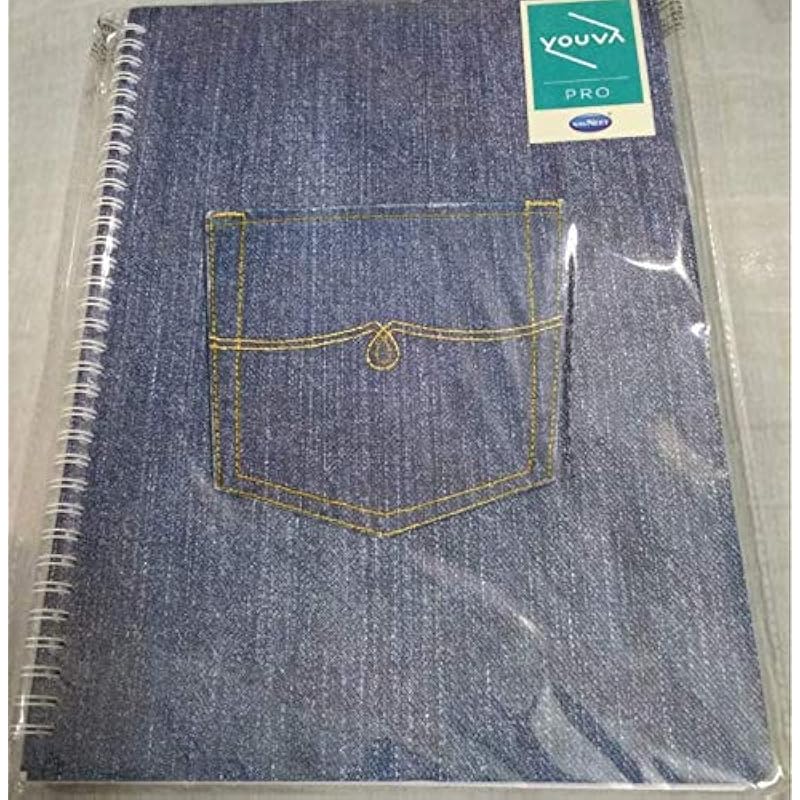 Navneet Youva | Denim Series | Wiro Bound | 21 Cm X 29.7 Cm | 172 Pages | Pack Of 2 a4