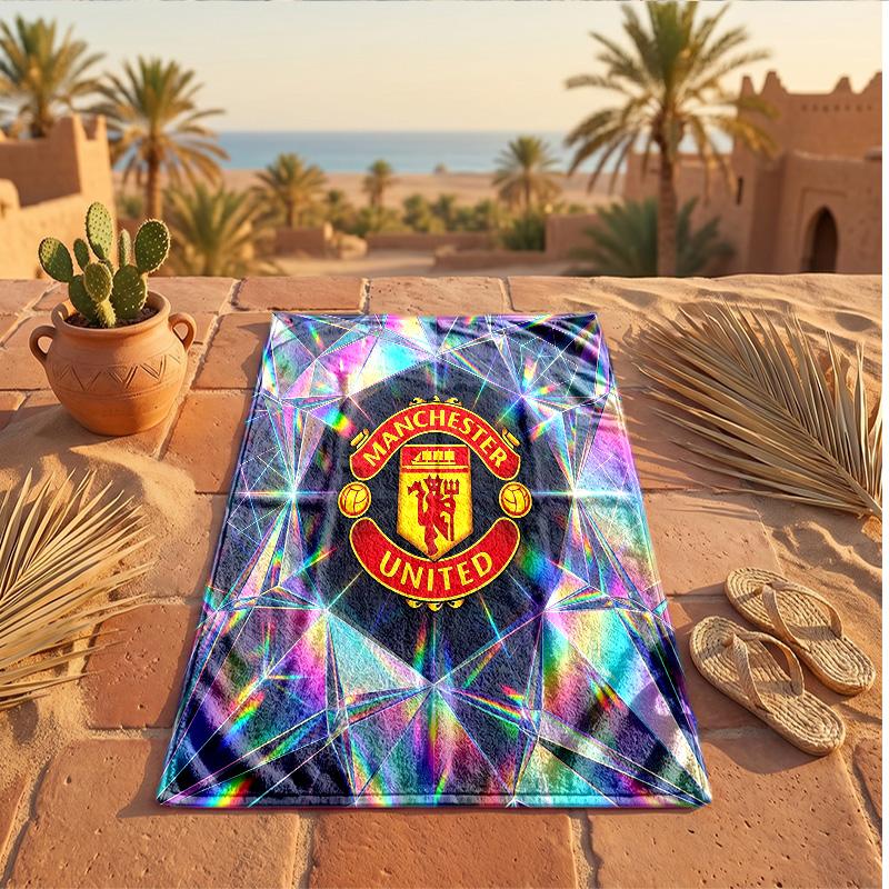 Asciugamano da Spiaggia in Microfibra con Stampa Manchester United Asciugatura Rapida Assorbente Grande Asciugamano per Spiaggia Nuoto Viaggio