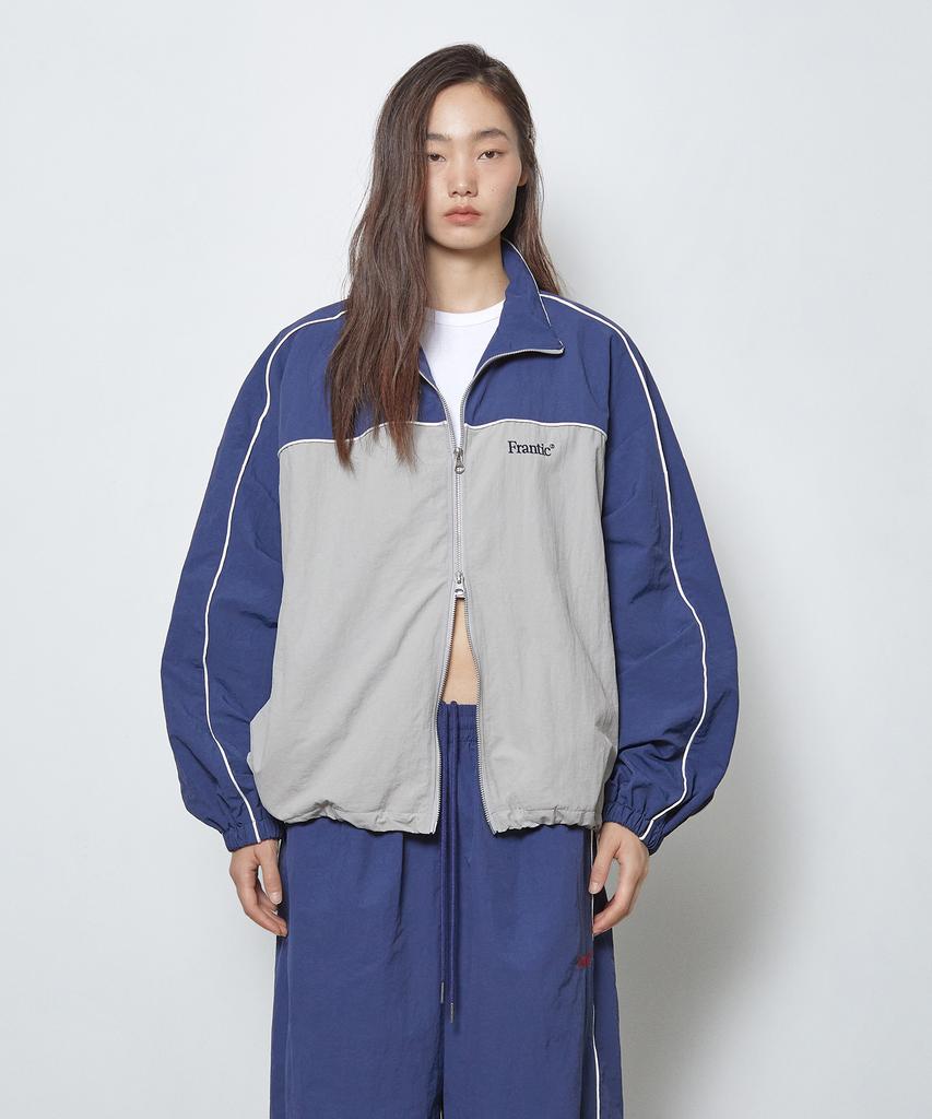 FRANTICSERVICE Classic Trimmed Windbreaker - Navy
