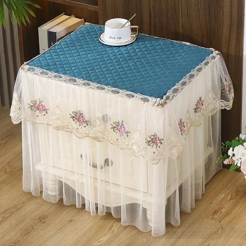 Thickened Bedside Table Cover Lace Fabric Floor-to-ceiling Dust Cover Bedroom Bedside Table Cover Cover Multi-purpose Universal Cover Towel