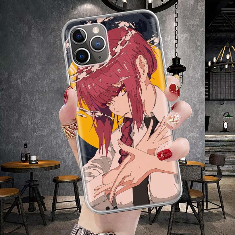 C-Chainsaw Mans Makima Soft Phone Case For IPhone 11 17 Air 16E 16 Pro Max 15 + 14 Plus 13 Mini 12 Apple 7 SE 8 Fundas Coque 11