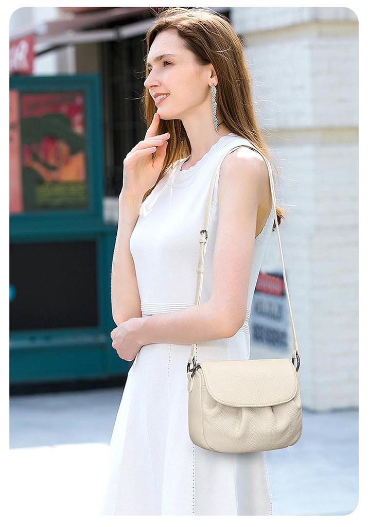 Women's 2026 Fashion Pleated Leather Crossbody Bag - Mini Anti-theft Square Shoulder Bag