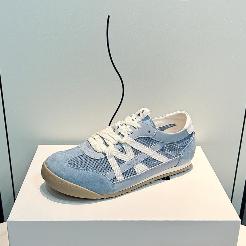 

Leather thick-bottomed women s mesh summer new breathable and versatile light sports and leisure color matching 35