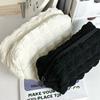 1Pc Cosmetic Bag Solid Color Pencil Case Creative Pillow Bag Large Capacity Bag For Girls School Supplies Stationery Box