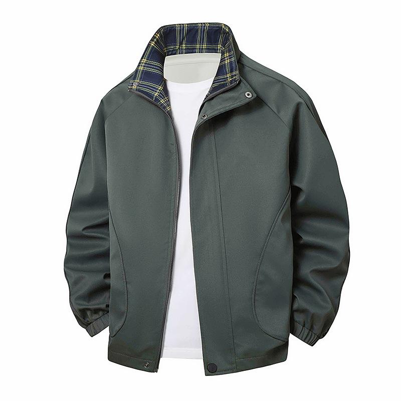 

Мужская куртка, куртка-пилот со стойкой, бейсбольная куртка, свободный повседневный топ XXXXL зелёный