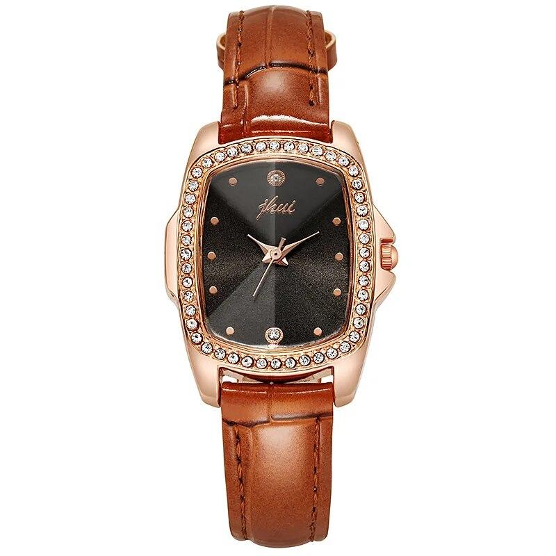 Damenuhren Luxus Quarz Armbanduhren Casual Uhr Leder Uhr