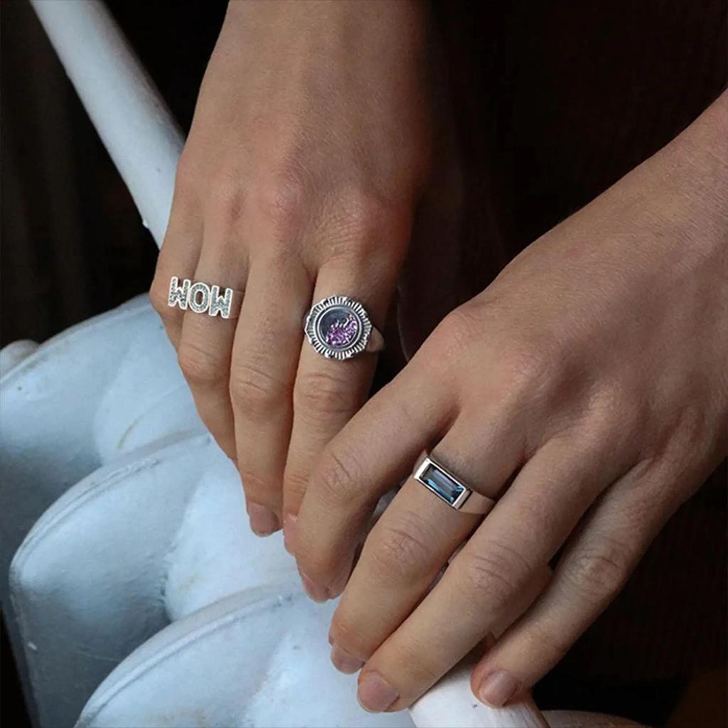 MOM Cross Ring: Zirconia Letter Design, Full Diamond Style - Perfect Jewelry Gift for Mother's Day and Women.