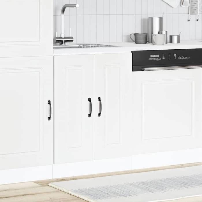 VidaXL Base Cabinet for Sink Kalmar White 60x46x81.5cm Engineered Wood, Kitchen Base Cabinet, Kitchen Base Cabinet 853437