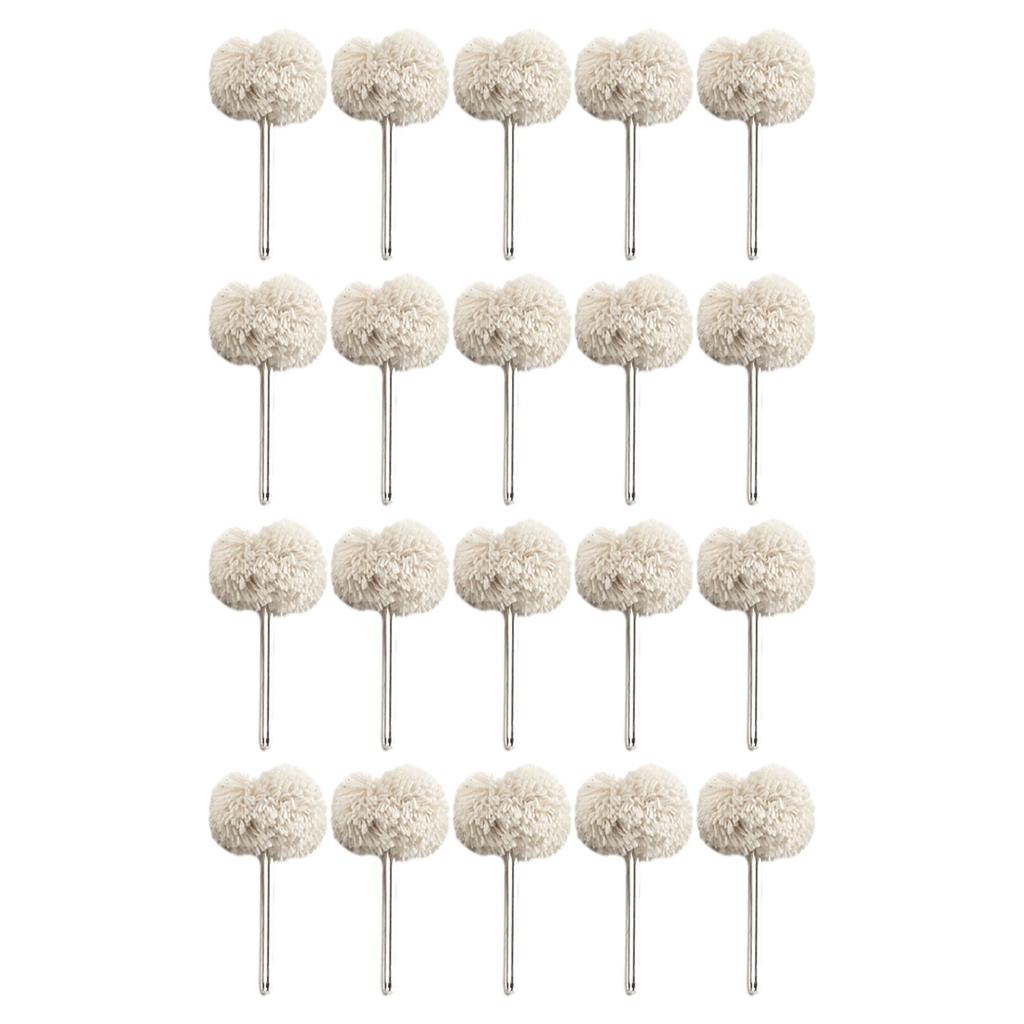 Rotary Tool Wool Polishing Accessories 20pcs for Grinding Buffing Metal Plastic Jewelry Jade Gem Olives Walnut Amber Stone