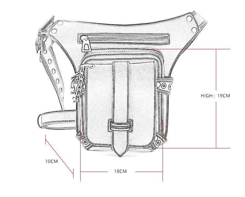 Steampunk Retro Waist Bag: Unisex Outdoor Shoulder & Waist Messenger Bag for Mobile Phones.