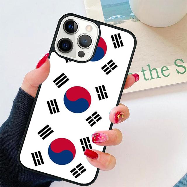 South Korea Flag Phone Case Cover For iPhone 17 Air 15 16 14 13 12 Pro Max 11 Pro Max Plus Coque Shell