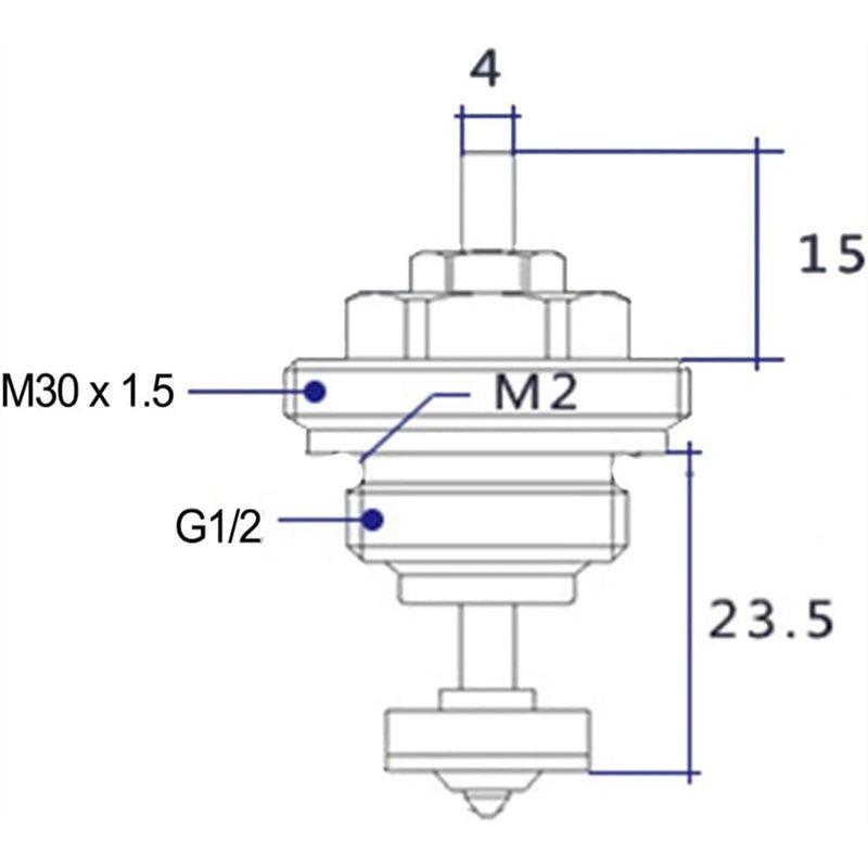 Fresh Insert G1/2 For UFH Actuator Underfloor Heating Manifold 5Pcs M30 X 1.5 Return Pin Valve