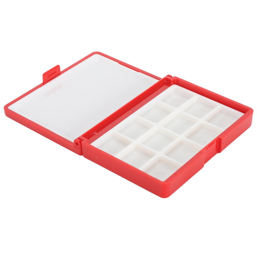 2pcs Empty Watercolor Box Paint Storage Palettes Box Portable Plastic Painting Pigment Box For Acrylics Lipsticks Red