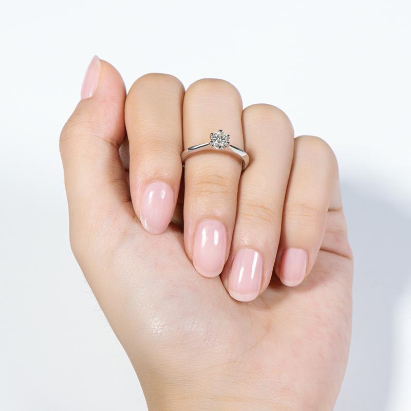 

Кольца с бриллиантами мозанит для женщин 0,5 карат, помолвочное кольцо-солитер круглой огранки, настоящее серебро 925 пробы, оптовая продажа ювелирных изделий 4