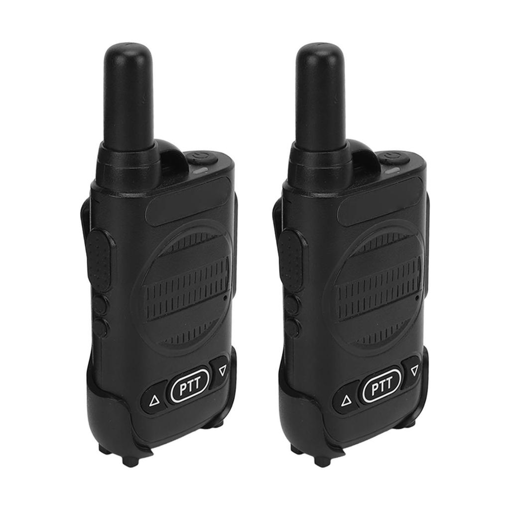 2 Pcs Mini Two Way Radio Handsfree Walkie Talkies  for Construction Site Hotel