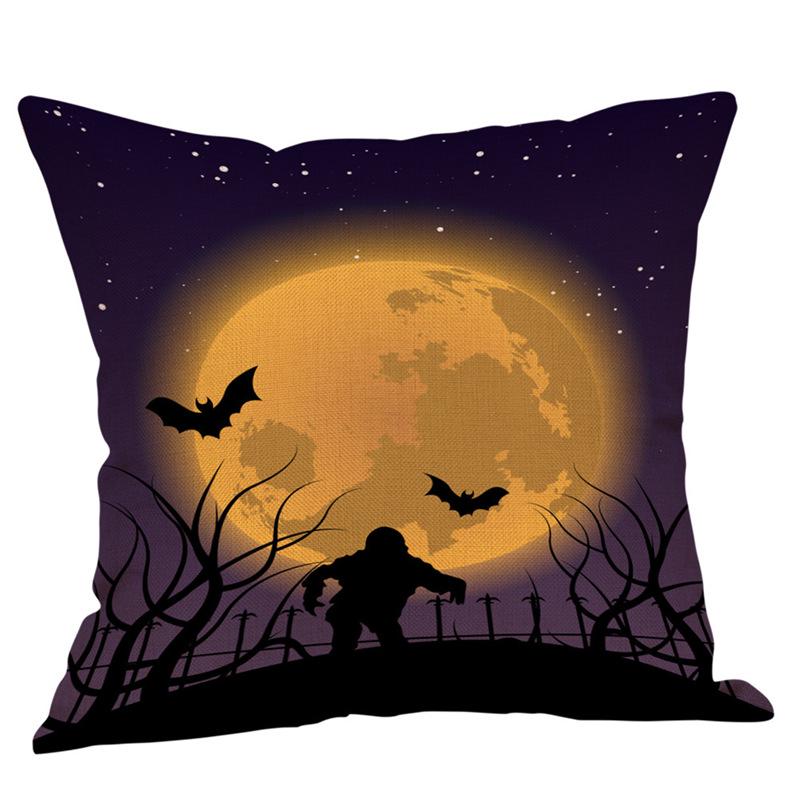 Stylish Halloween Sofa Throw Pillow Cover with Creative Backrest Design