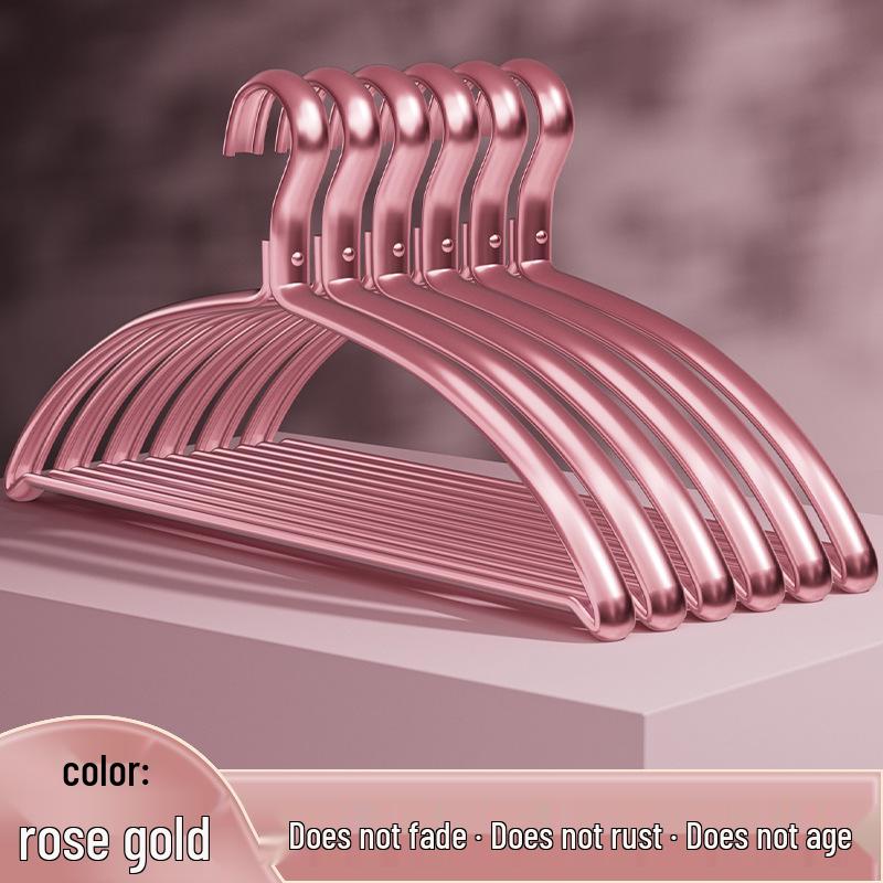 

Luxury Gold No-Trace Aluminum Alloy and Stainless Steel Clothes Hanger 5 Pieces