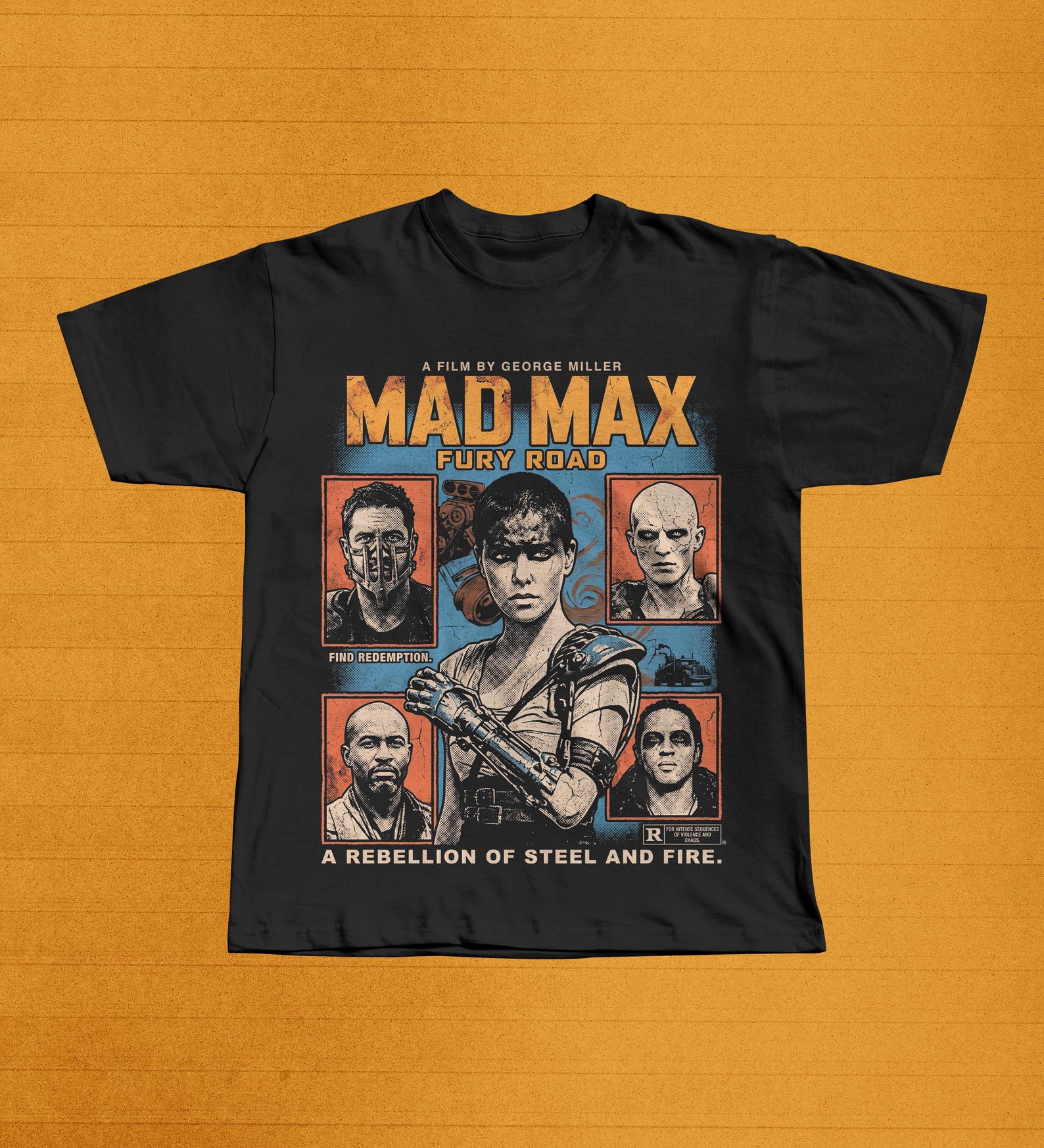 Mad Max Fury Road 2015 Vintage Graphic Tee | George Miller Action Film Shirt | Furiosa Wasteland Fan Gift | Retro Post-Apocalyptic T-Shirt 2XL