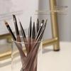 Japanese Coffee Color Acrylic Nail Art Brush Set: Light Therapy, French, and Sweeping Pens