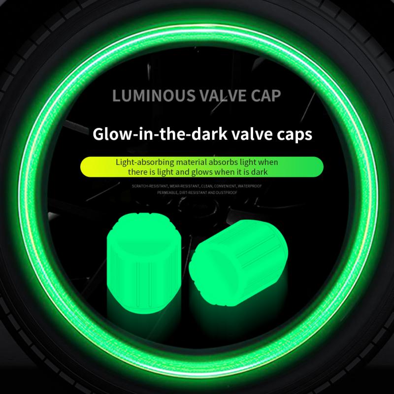 Świecące Kapsle Zaworów Opon Samochodowych Zatyczki Kół Kapsle Kół Osłony Trzonków Zaworów Opon Piasta Świecące Zawory Dekoracja Opon Do Samochodu Motocykla Roweru