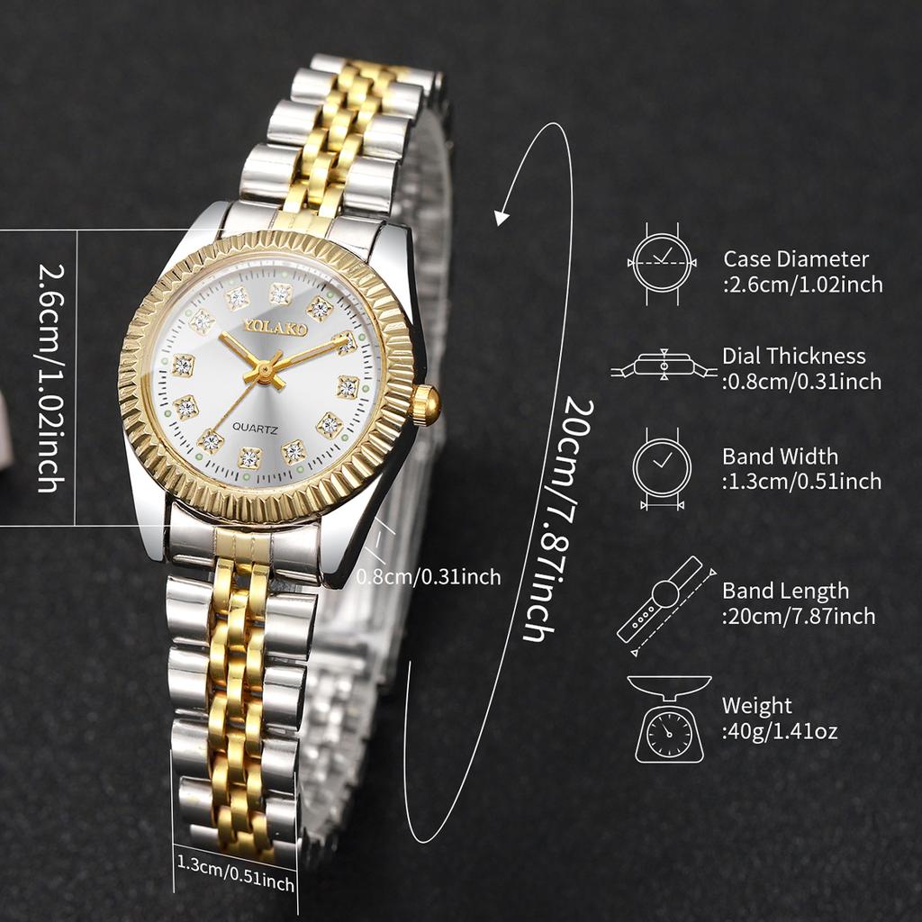 Fashion Rhinestone Women Quartz Watch Calendar Wristwatch Clock Gift Reloj Mujer